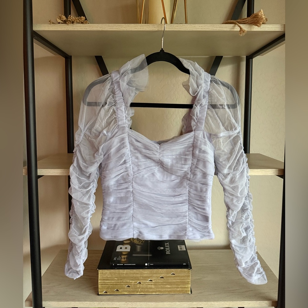 French Connection- Edrea Long Sleeve Tulle